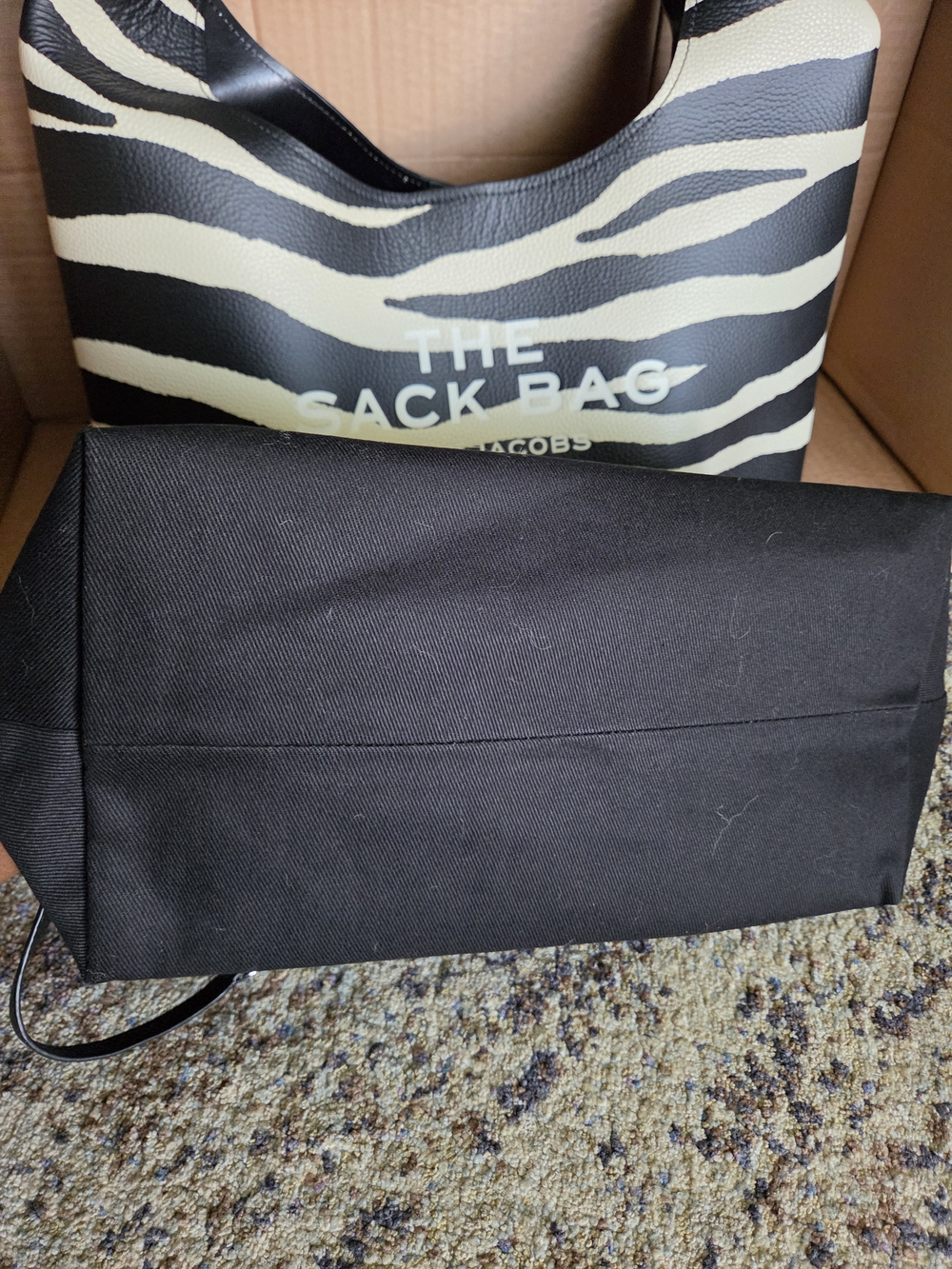 Marc Jacobs The Sack Bag - Black & Cream Zebra Print - Picture 13 of 15